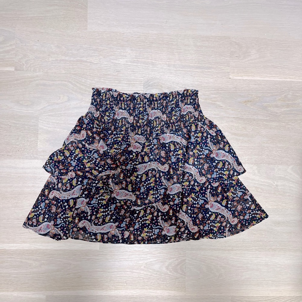 Adorable Aqua smocked waist ruffle skirt